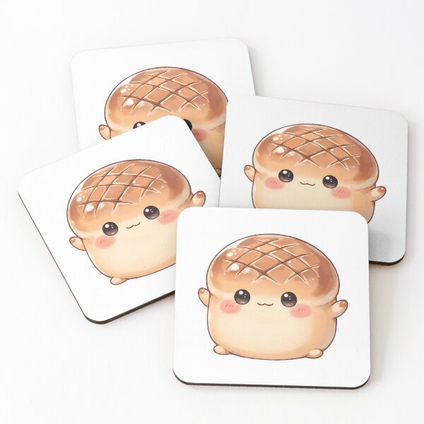 Item preview, Cute Kawaii Japanese Melon Pan Bread Sticker designed and sold by ChibiPCStudio.