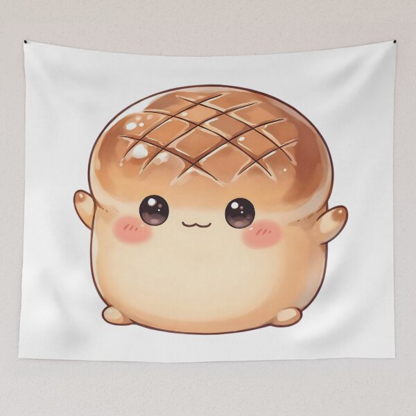 Item preview, Cute Kawaii Japanese Melon Pan Bread Sticker designed and sold by ChibiPCStudio.