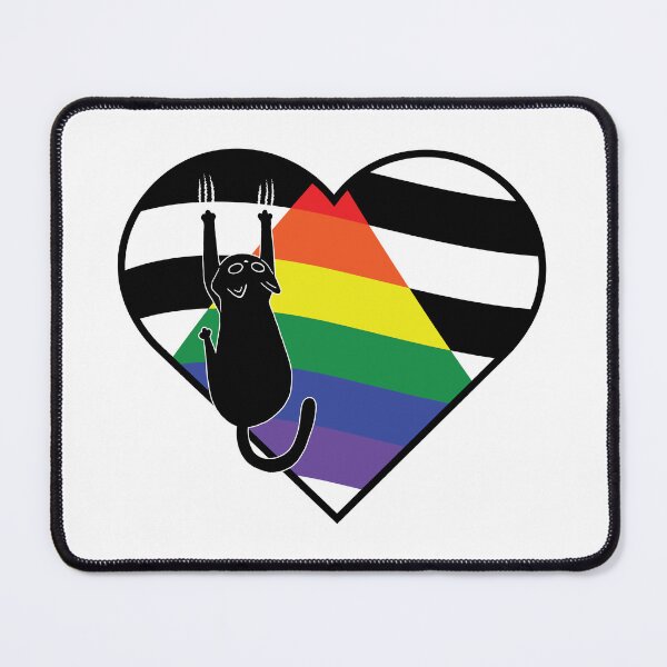 Item preview, Cat Scratch Queer Ally Flag Heart designed and sold by Kit Barrie Creations.