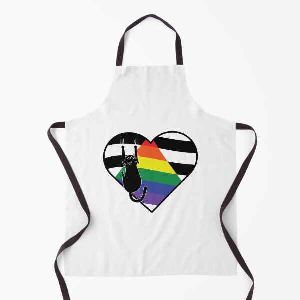 Item preview, Cat Scratch Queer Ally Flag Heart designed and sold by Kit Barrie Creations.