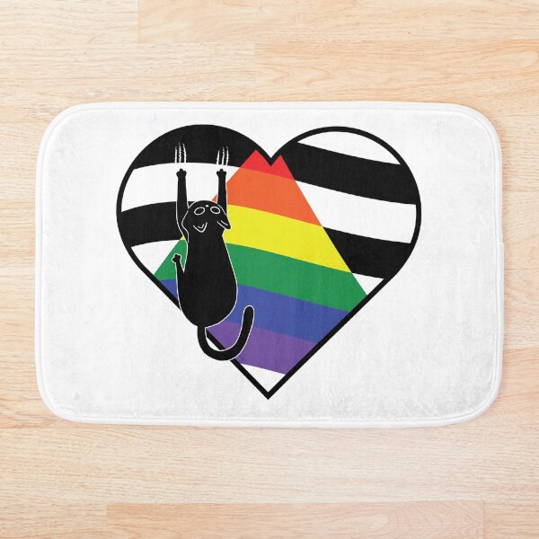 Item preview, Cat Scratch Queer Ally Flag Heart designed and sold by Kit Barrie Creations.