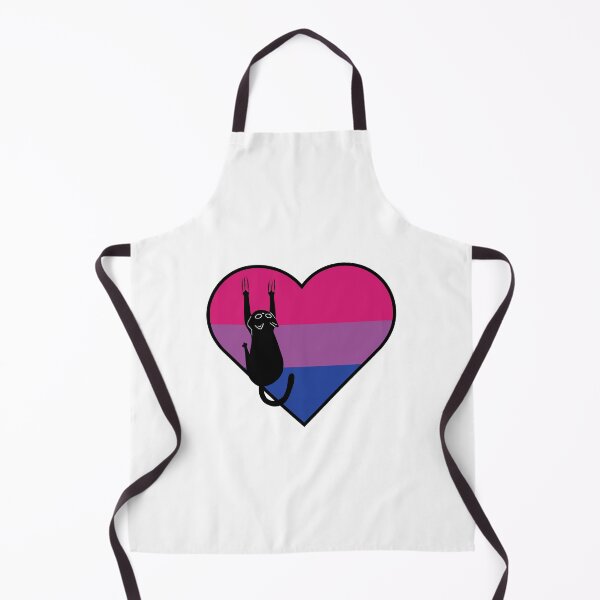 Item preview, Cat Scratch Bisexual Flag Heart designed and sold by Kit Barrie Creations.