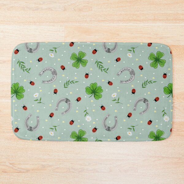 Item preview, Good Luck and Ladybugs - Whimsical Seamless Pattern designed and sold by BHDigitalArt.