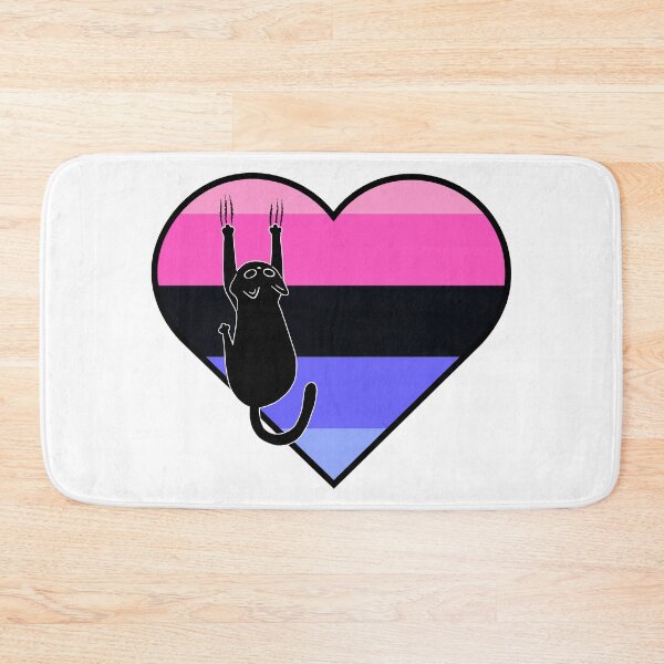 Item preview, Cat Scratch Omnisexual Flag Heart designed and sold by Kit Barrie Creations.