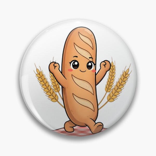 Item preview, Cute Kawaii French Baguette Bread Sticker designed and sold by ChibiPCStudio.