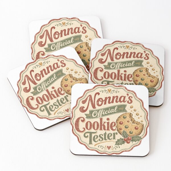 Item preview, Nonna's Official Cookie Tester Vintage Christmas Badge designed and sold by BoosterShop.