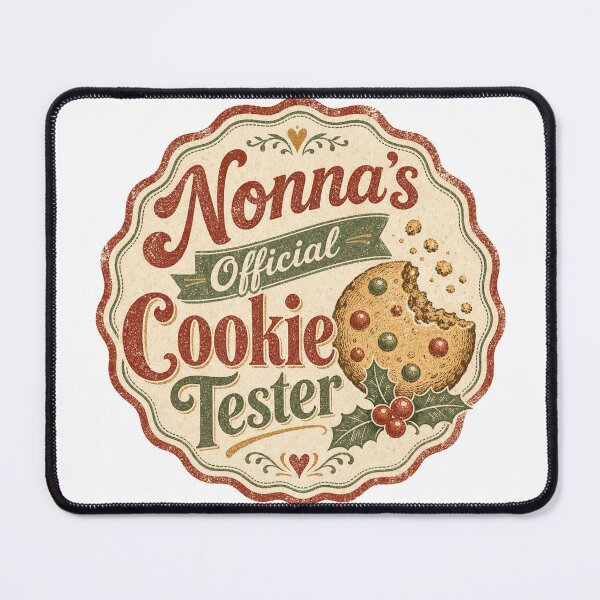 Item preview, Nonna's Official Cookie Tester Vintage Christmas Badge designed and sold by BoosterShop.