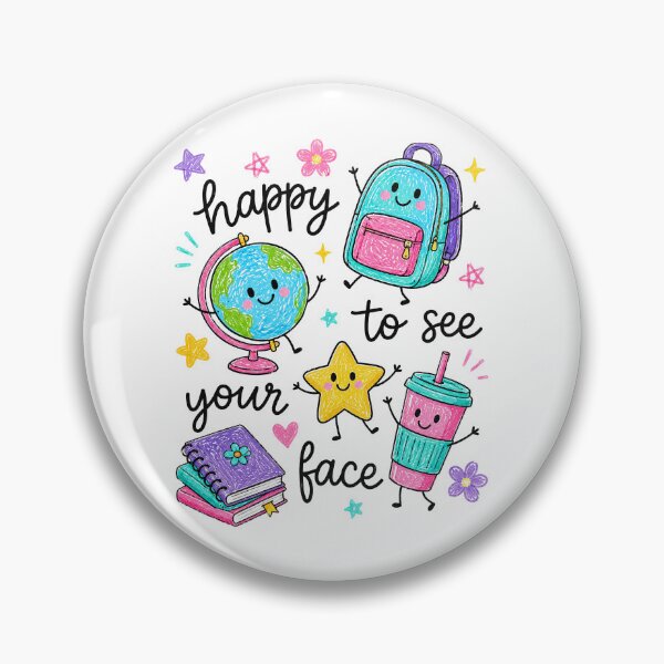 Item preview, Happy to See Your Face Cute Back to School Doodle designed and sold by Merchrise.