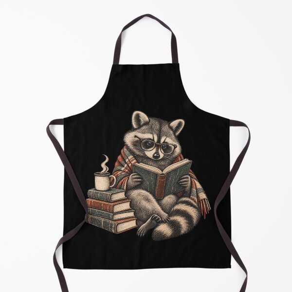 Item preview, Vintage Reading Raccoon – Book Lover Illustration designed and sold by good vibes clothing.
