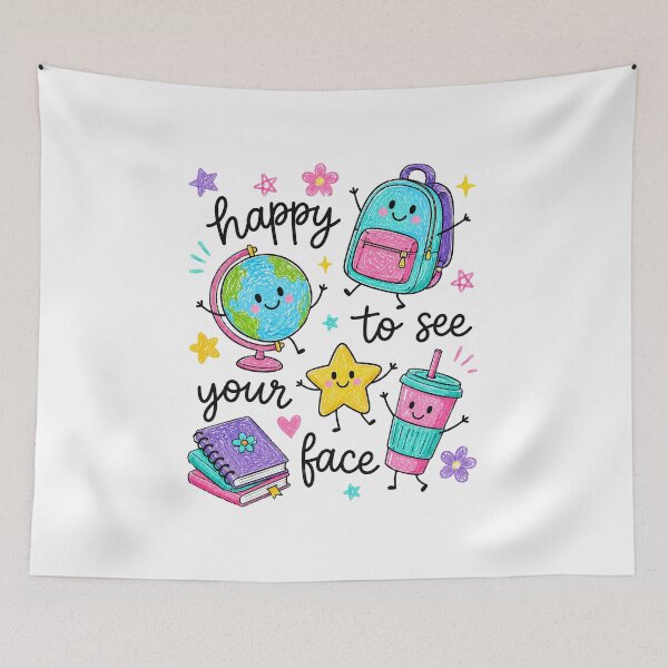 Item preview, Happy to See Your Face Cute Back to School Doodle designed and sold by Merchrise.