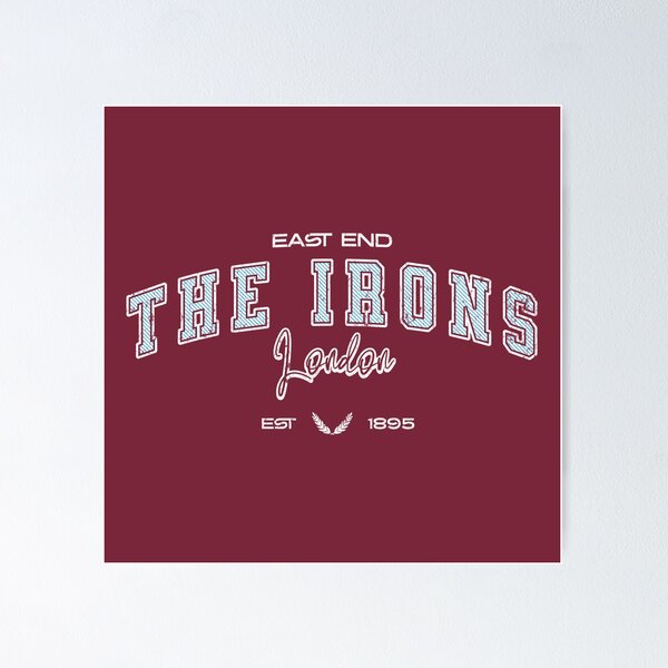 Item preview, East End The Irons Vintage Retro Soccer Football designed and sold by Red-since-1892.