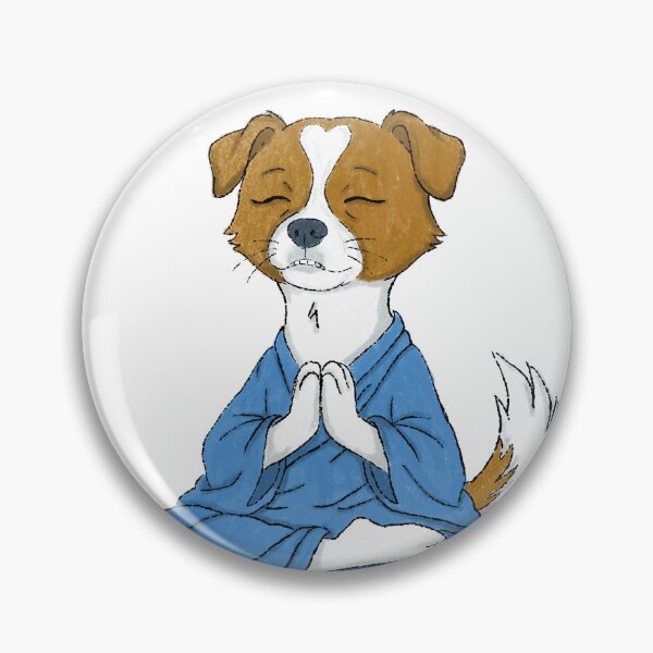 Item preview, Zen Meditation Dog Illustration for Yoga Lovers designed and sold by LafinaArt.