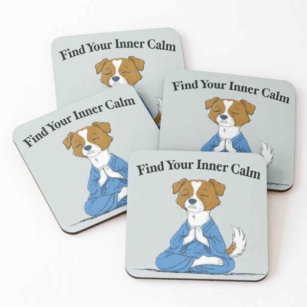Item preview, Zen Meditation Dog Illustration for Yoga Lovers designed and sold by LafinaArt.