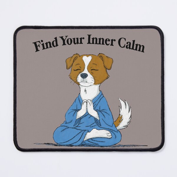 Item preview, Zen Meditation Dog Illustration for Yoga Lovers designed and sold by LafinaArt.