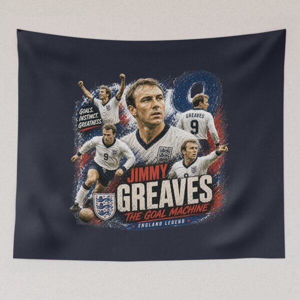 Item preview, Jimmy Greaves England Legend – The Goal Machine Retro Football Art designed and sold by FutureTraveller.