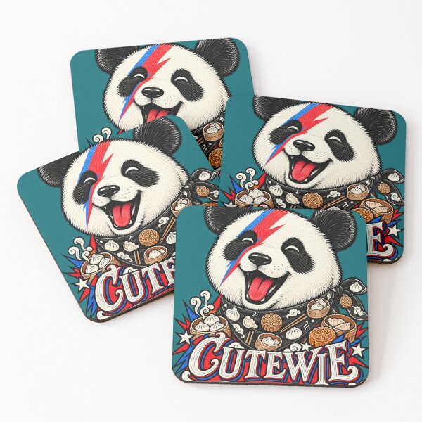 Item preview, CUTEWIE Panda Dim Sum - Ziggy Stardust Panda Foodie Rock Poster designed and sold by BRTHRCNK01.