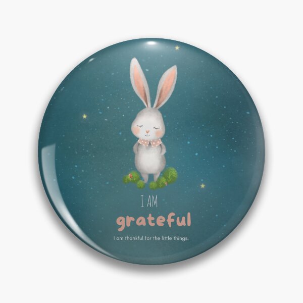 Item preview, Grateful Bunny – Cute Positive Affirmation Sticker designed and sold by HuesbyAA.