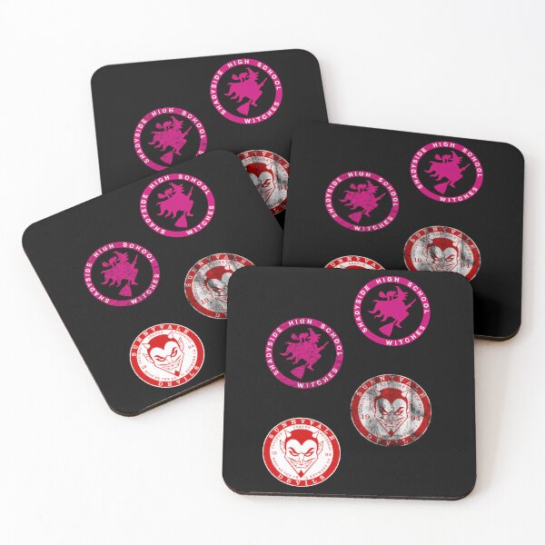 Item preview, Pink Witch On Broomstick And Red Devil Mascot designed and sold by deniz-.