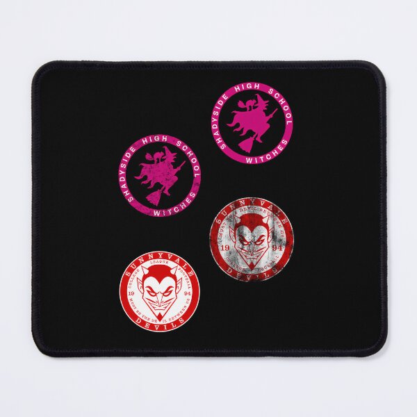 Item preview, Pink Witch On Broomstick And Red Devil Mascot designed and sold by deniz-.
