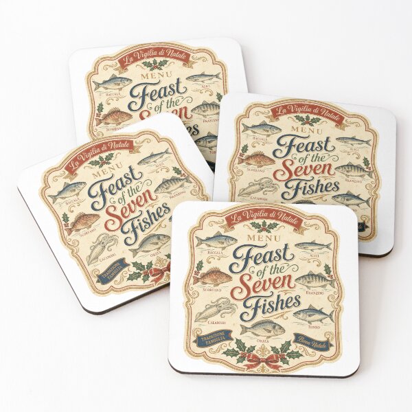 Item preview, Feast of the Seven Fishes Vintage Italian Christmas Eve Menu designed and sold by BoosterShop.