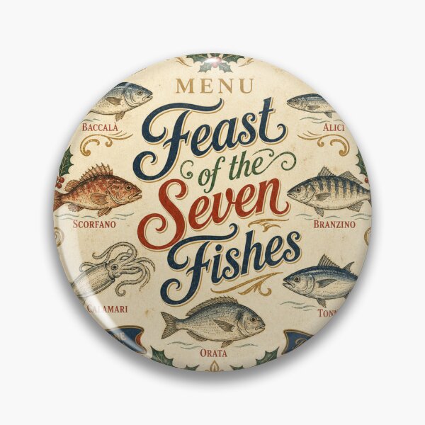 Item preview, Feast of the Seven Fishes Vintage Italian Christmas Eve Menu designed and sold by BoosterShop.