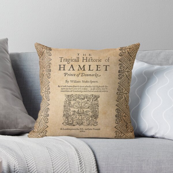 Shakespeare, Hamlet 1603 Cojín