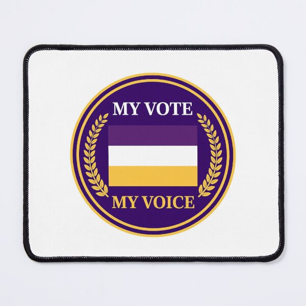 Item preview, My Vote My Voice Suffragette Colors Purple White Gold Voting design designed and sold by Clear Vibe.