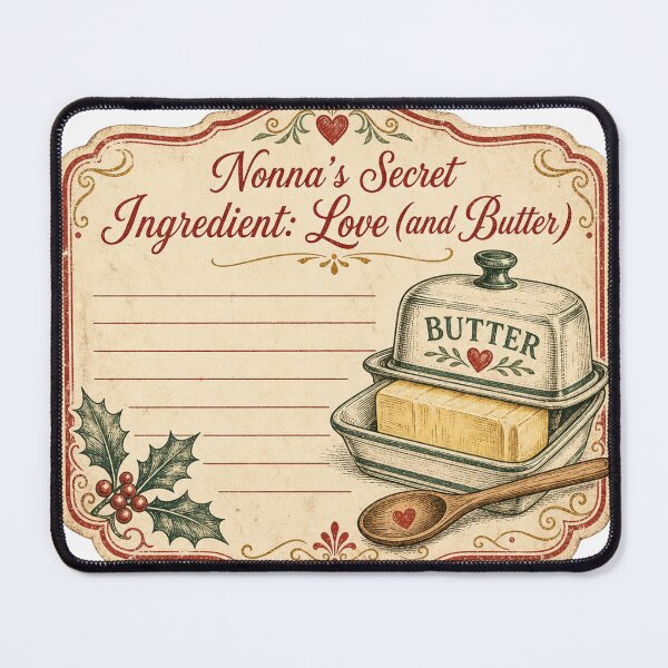 Item preview, Nonna's Secret Ingredient Love and Butter Vintage Recipe Card designed and sold by BoosterShop.