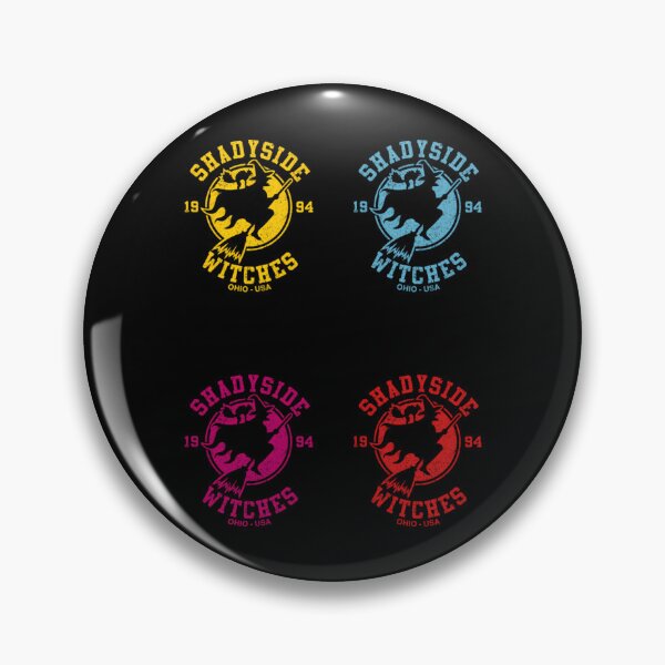 Item preview, Witch Riding Broomstick Ohio Usa Round Badges designed and sold by deniz-.
