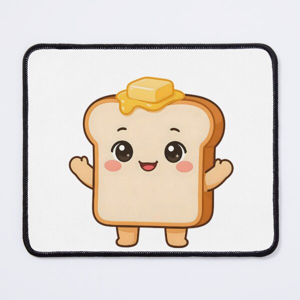 Item preview, Cute Kawaii Butter Toast Bread Sticker designed and sold by ChibiPCStudio.