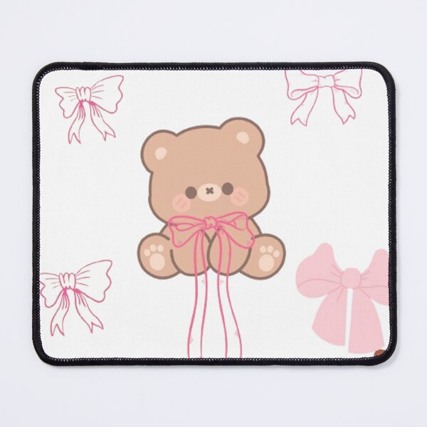 Item preview, Cute Pastel Teddy Bear Pink Bow Cherry Coquette designed and sold by TibbuTees.