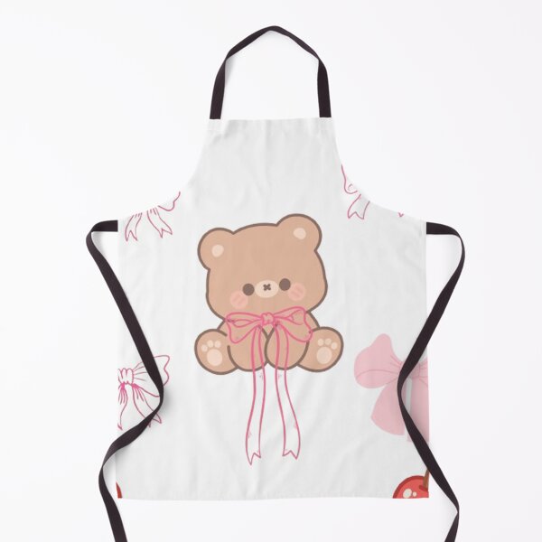 Item preview, Cute Pastel Teddy Bear Pink Bow Cherry Coquette designed and sold by TibbuTees.