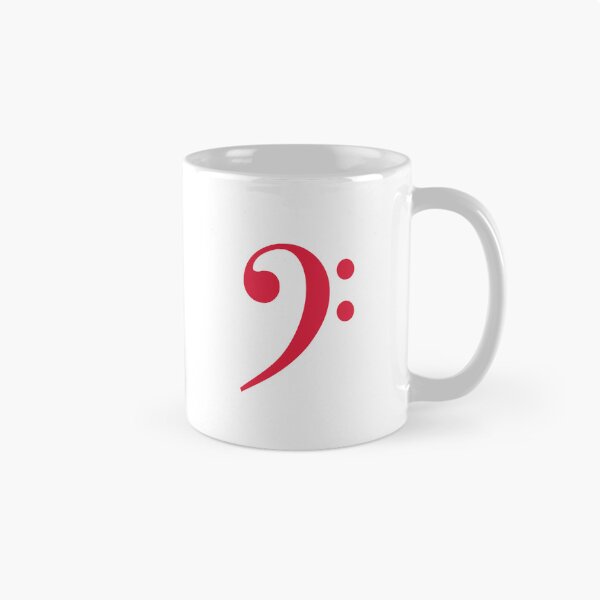 Item preview, Bass clef red designed and sold by Inspirationmotivation.