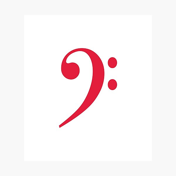 Item preview, Bass clef red designed and sold by Inspirationmotivation.