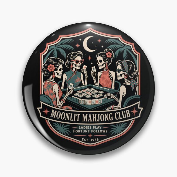 Item preview, Spooky Halloween Mahjong Club – Mahjong Lover Design designed and sold by JansenGS.