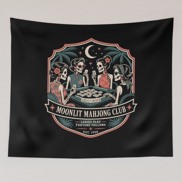 Item preview, Spooky Halloween Mahjong Club – Mahjong Lover Design designed and sold by JansenGS.