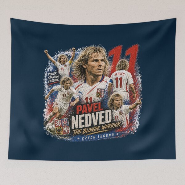 Aperçu de l'œuvre Pavel Nedved – Czech Football Legend | The Blonde Warrior créée et vendue par FutureTraveller.