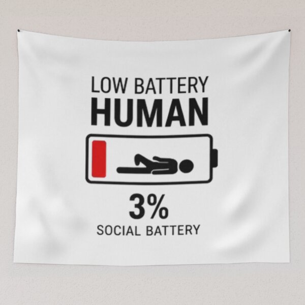Item preview, Funny Low Battery 3% Status Design designed and sold by FABIOLA1970.
