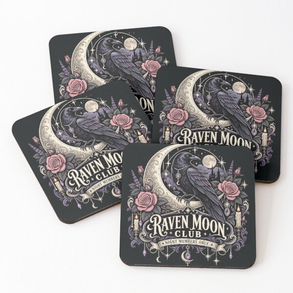 Item preview, Gothic Raven Moon Club | Victorian Crescent Moon Halloween Art designed and sold by DmaarGroup.