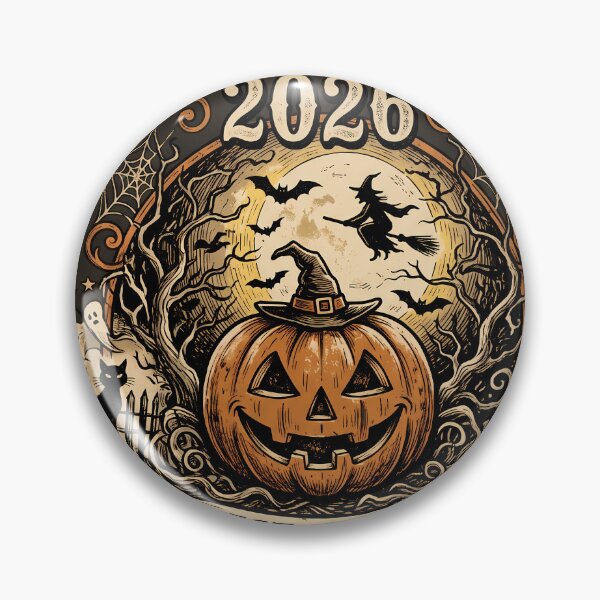 Item preview, Vintage Halloween 2026 Pumpkin Witch Spooky Delights designed and sold by DarkOriginArts.