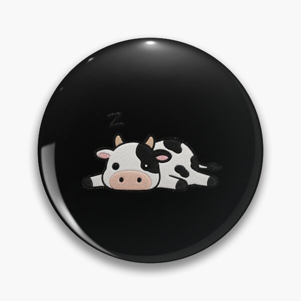 Item preview, Sleepy Cow Taking a Nap Kawaii Embroidery Patch designed and sold by ColorSplash123.