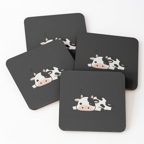 Item preview, Sleepy Cow Taking a Nap Kawaii Embroidery Patch designed and sold by ColorSplash123.