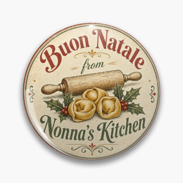 Item preview, Buon Natale from Nonnas Kitchen Vintage Emblem designed and sold by BoosterShop.