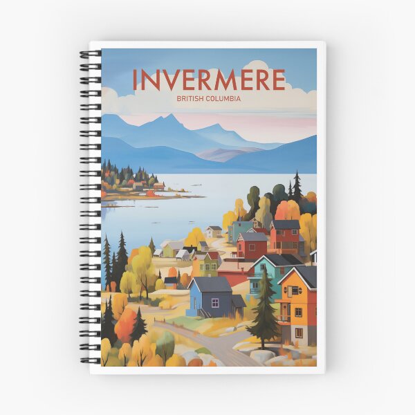 Item preview, Invermere – Lakeside Mountain Travel Art designed and sold by MarkedArtPrints.