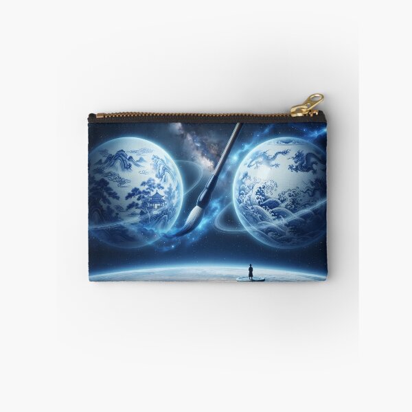 Item preview, Cosmic Porcelain: The Blue & White Uranus & Neptune designed and sold by SOOstudio73.