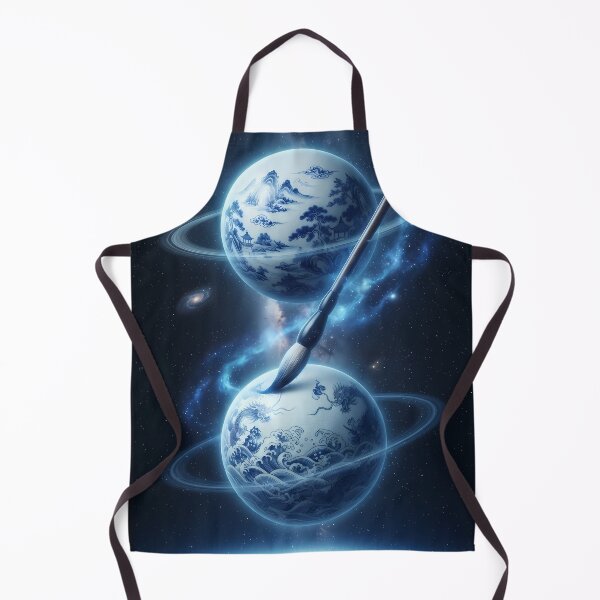 Item preview, Cosmic Porcelain: The Blue & White Uranus & Neptune designed and sold by SOOstudio73.