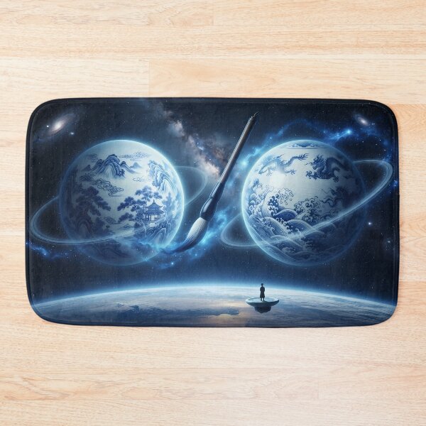 Item preview, Cosmic Porcelain: The Blue & White Uranus & Neptune designed and sold by SOOstudio73.