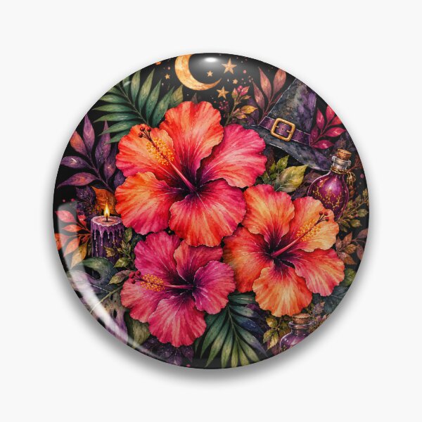 Item preview, Witchy Tropical Hibiscus | Dark Botanical Halloween Art designed and sold by IamNolmo.