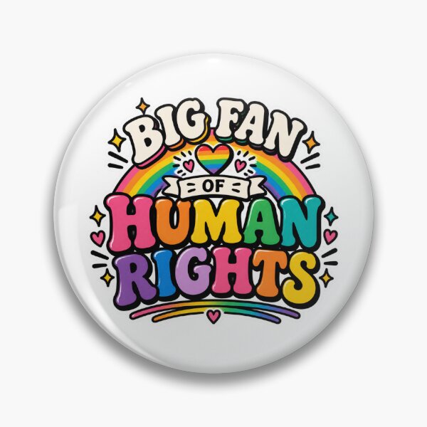 Item preview, Big Fan of Human Rights – LGBTQ+ Pride Rainbow designed and sold by Brave Little Mess Club.