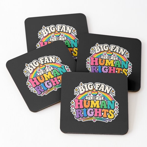 Item preview, Big Fan of Human Rights – LGBTQ+ Pride Rainbow designed and sold by Brave Little Mess Club.